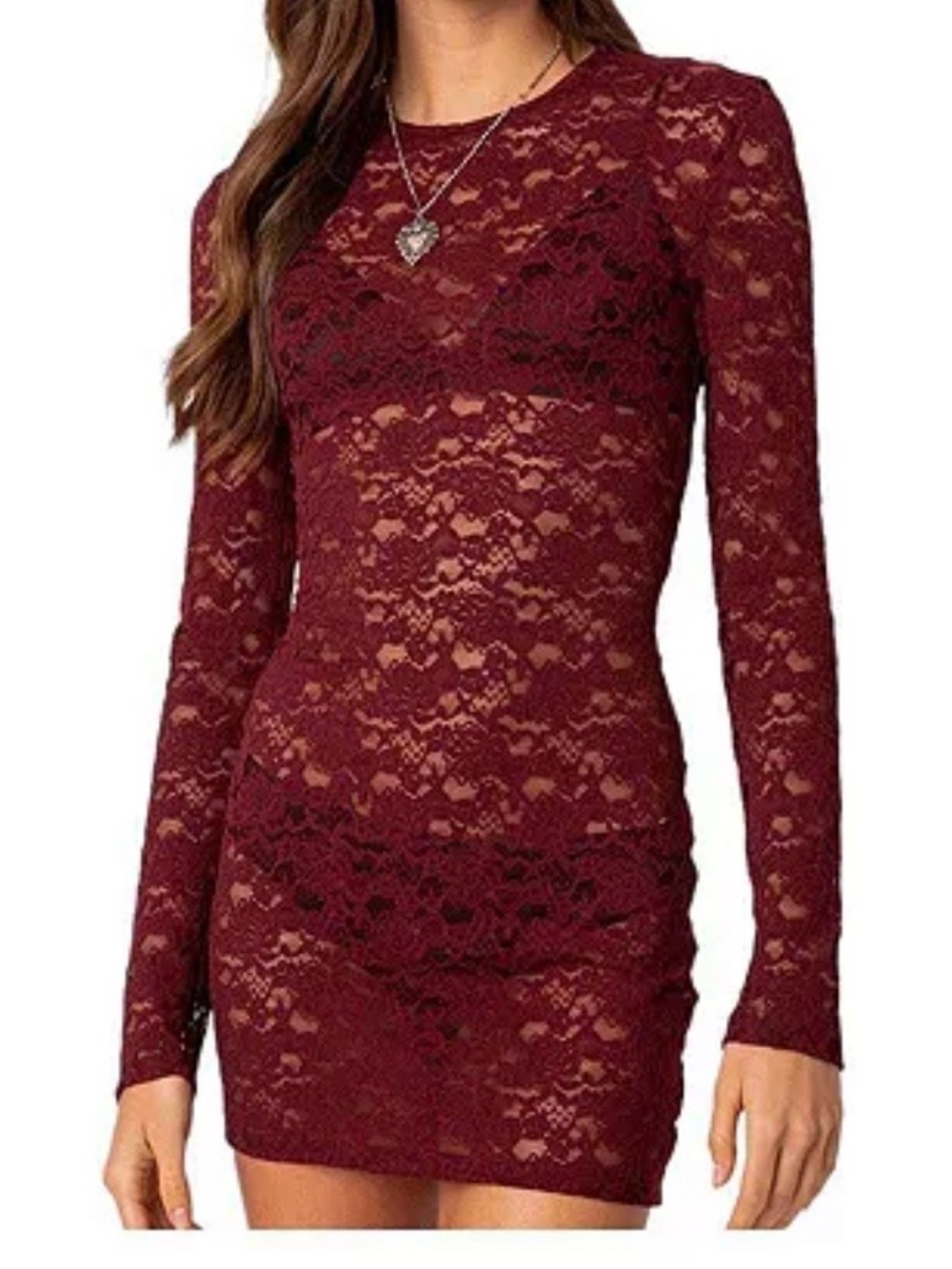 Mini Long Sleeve Lace Dress